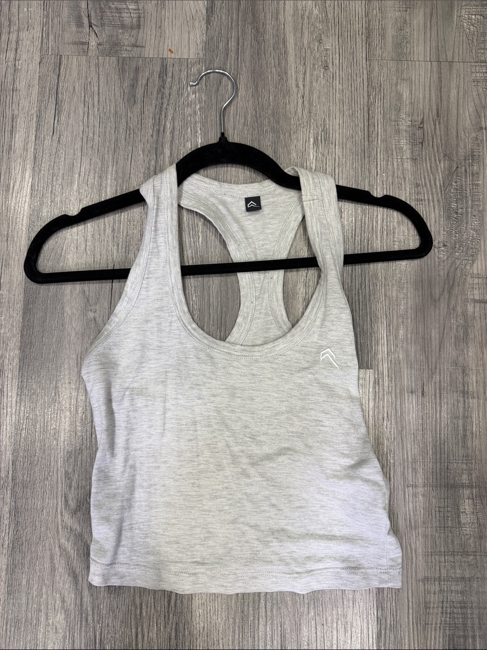 Oner Active Heather Gray Racerback Crop Tank